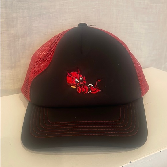 Red and Black Devil Trucker Hat - Picture 1 of 3